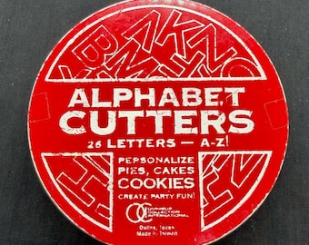 Vintage Alphabet Cutters, Fondant, Cookie or Clay Tool, Tiny Aluminum Cookie  Letter Shapes