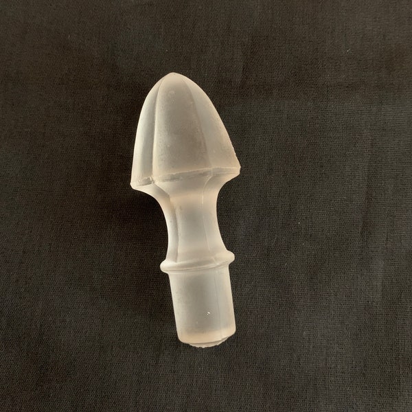 Frosted Glass Stopper for Decanter  Vintage Replacement, Round Clear Stopper, Crystal Ball Bottle Topper, Perfume or Cruet Plug