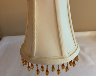 Beaded Accent Lampshade, Vintage Chandelier Lampshade to Clip on Bulbs, Formal Decorating, Buffet Stick Lampshade