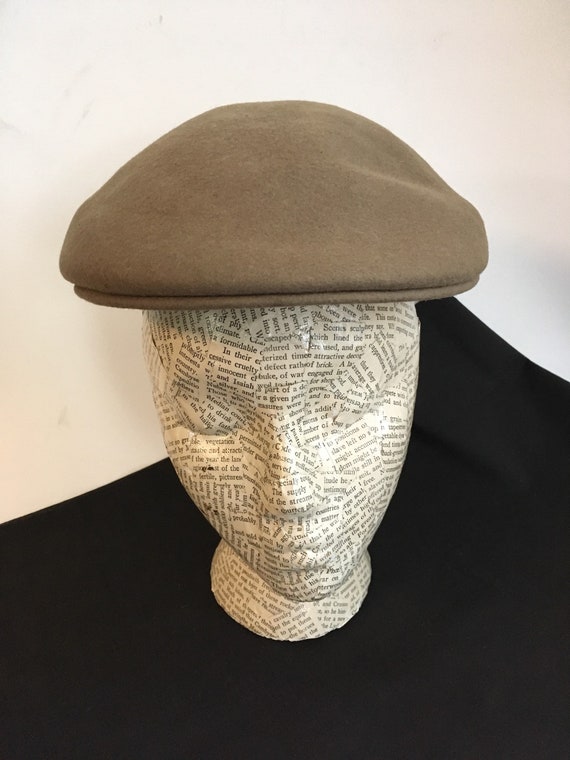 Vintage Driving Cap, Brown Wool Felt Hat, Dorfman… - image 2