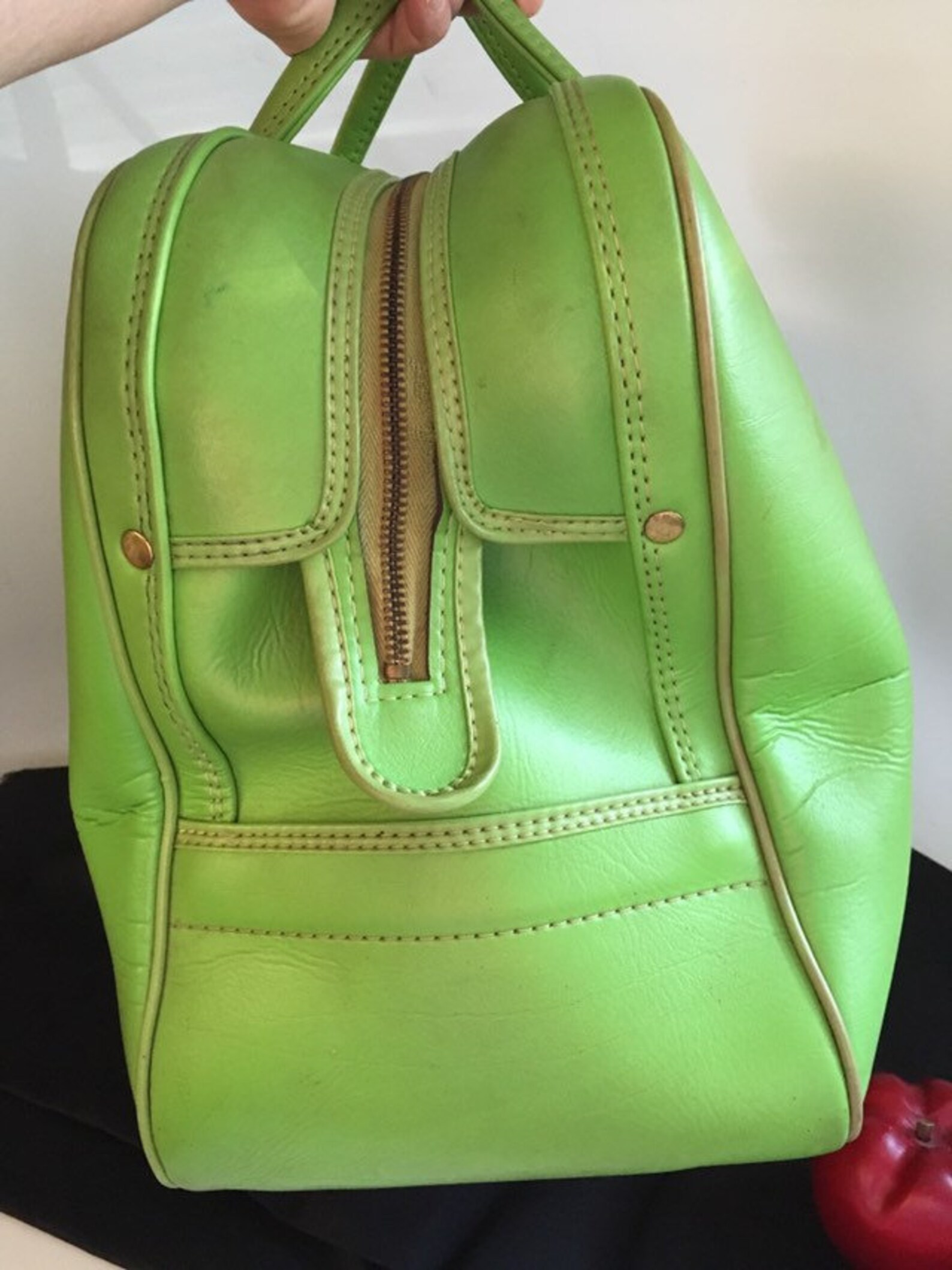 Vintage Carry on Luggage Soft Side Lime Green travel bagMod Etsy