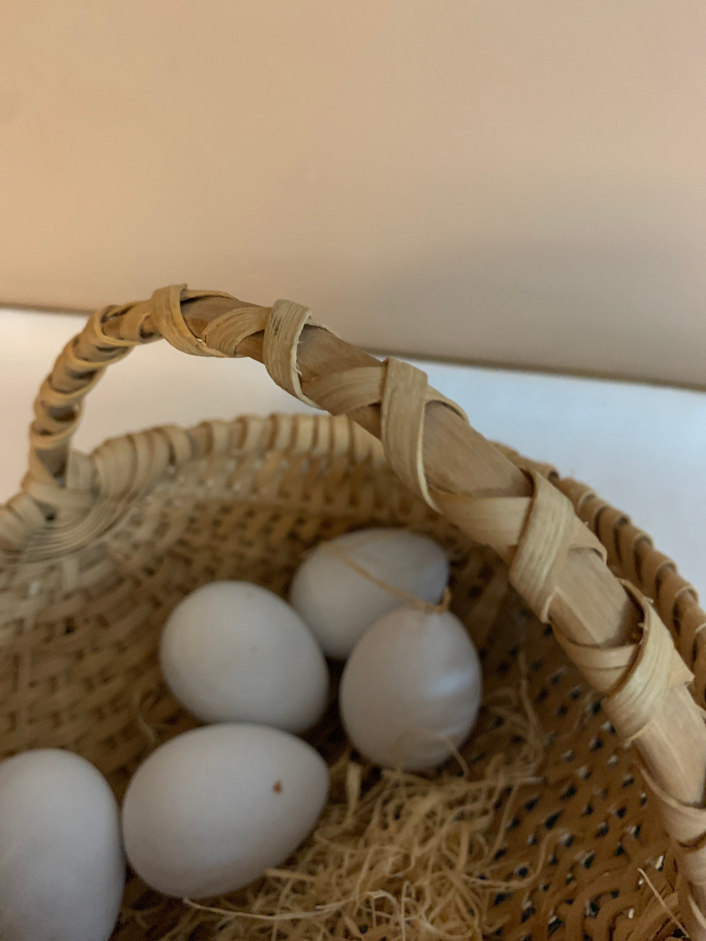 Vintage Eisen-Eierkorb Mit Holzgriff – Rustikaler Küchenhelfer Für Eier & Mehr