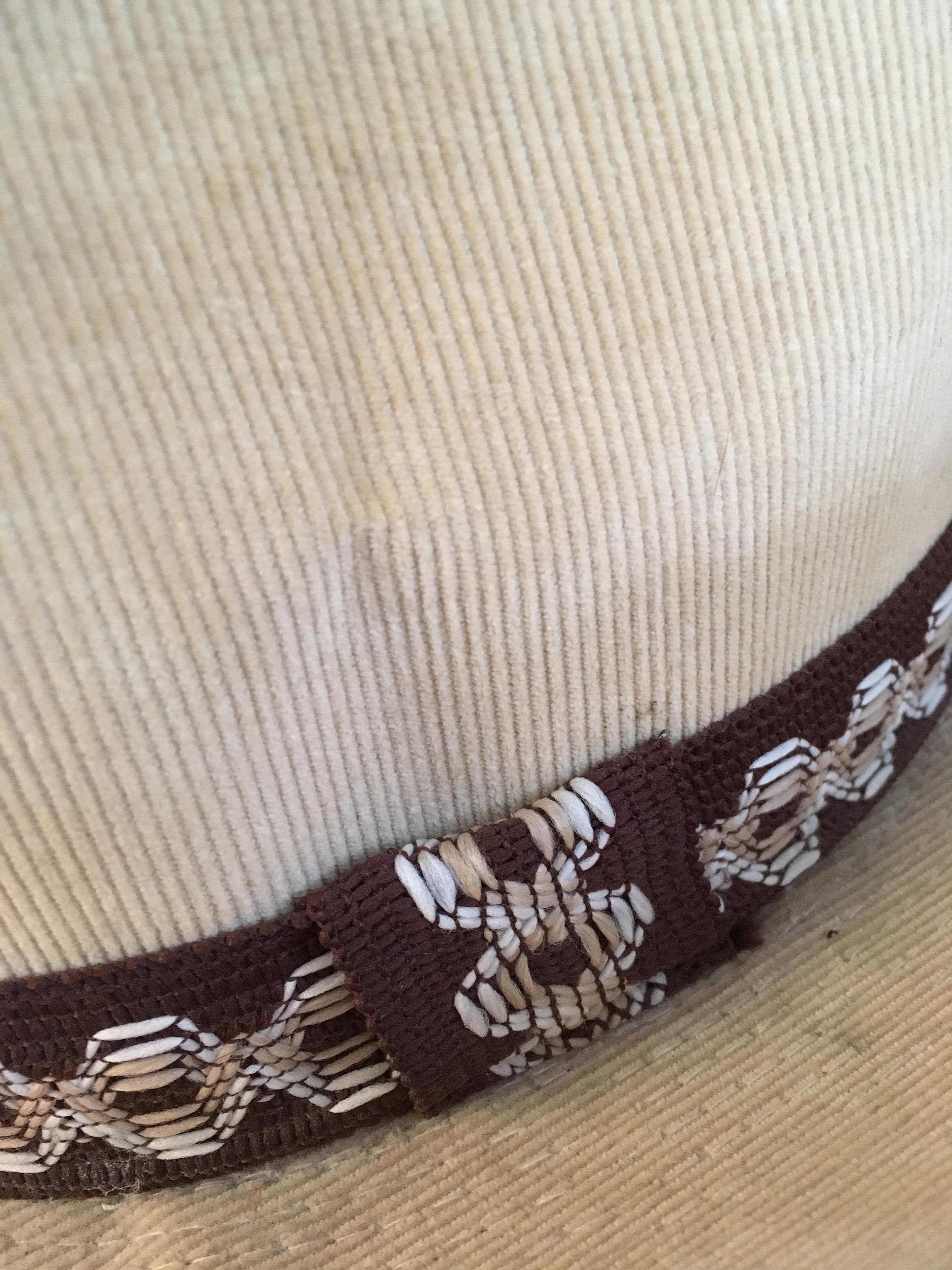 Vintage Corduroy Cowboy Hat, Dorfman Pacific, Size Small 