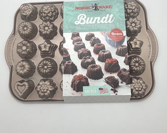 Mini Bundt Tea Cake and Candies Pan, Nordic Ware 6 Individual Spring Brownie pan