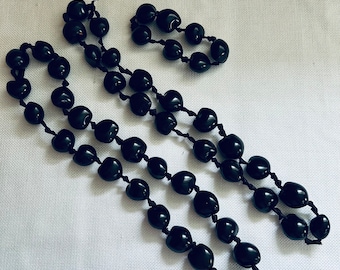 Vintage Kukui Nut Bracelet or Necklace, Hawaiian Nut Lei, Travel Souvenir Gift, Wedding Necklace, Natural Jewelry, Hippie Festival Wear