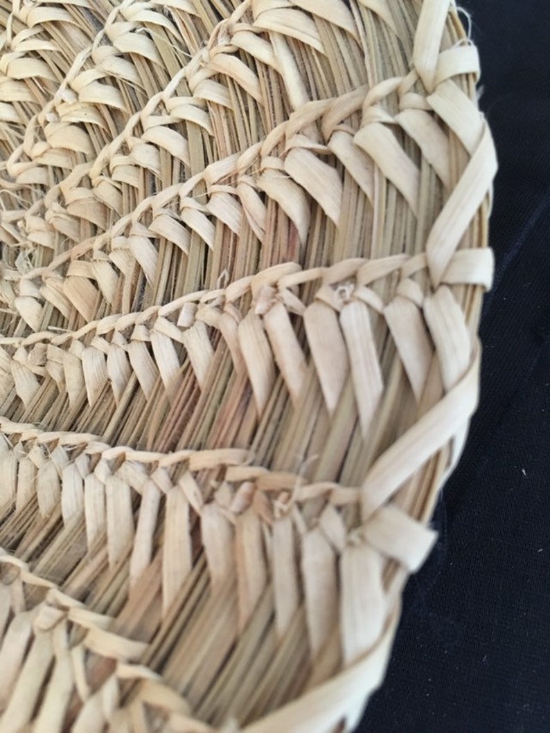 Vintage Tribal Basket Papago Art Basket Native Straw Etsy