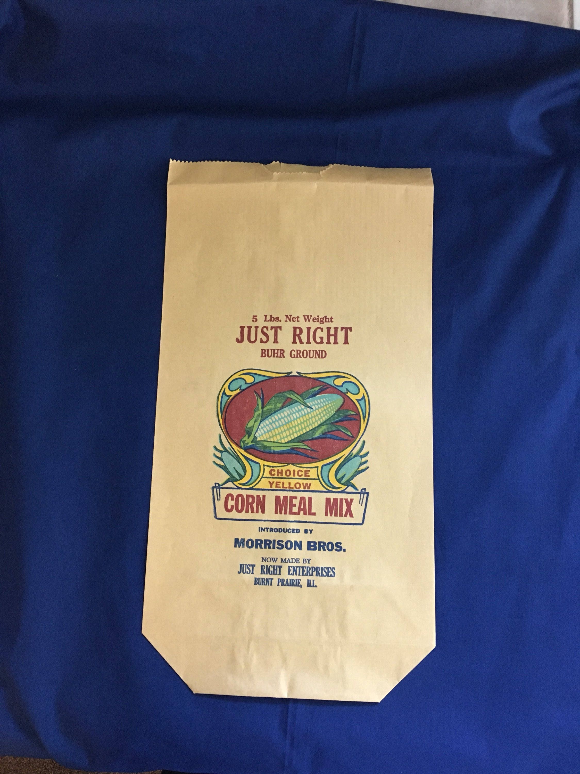 Vintage Corn Meal Package Sack Kitchen or Bakery Decor Just Etsy