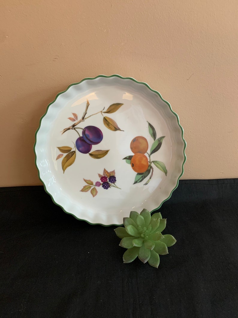 Vintage Evesham Vale Quiche Dish China Pie Plate Ceramic Etsy