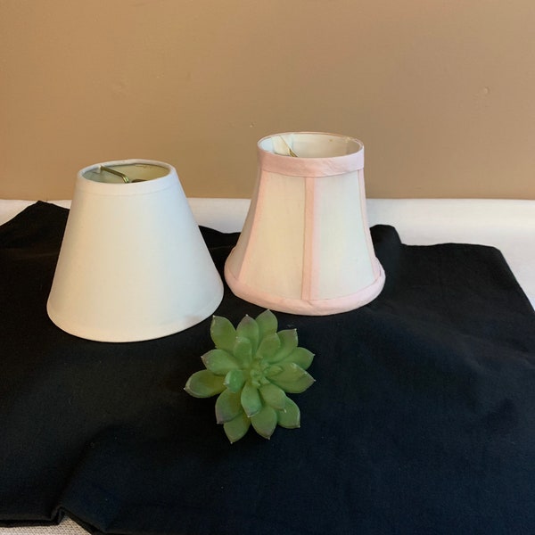 Single Candlestick Lampshade, Pink or White Accent Lampshade, Vintage ChandelierLampshade,Clip on Bulb Shade,Formal Decorating,Buffet Lamp