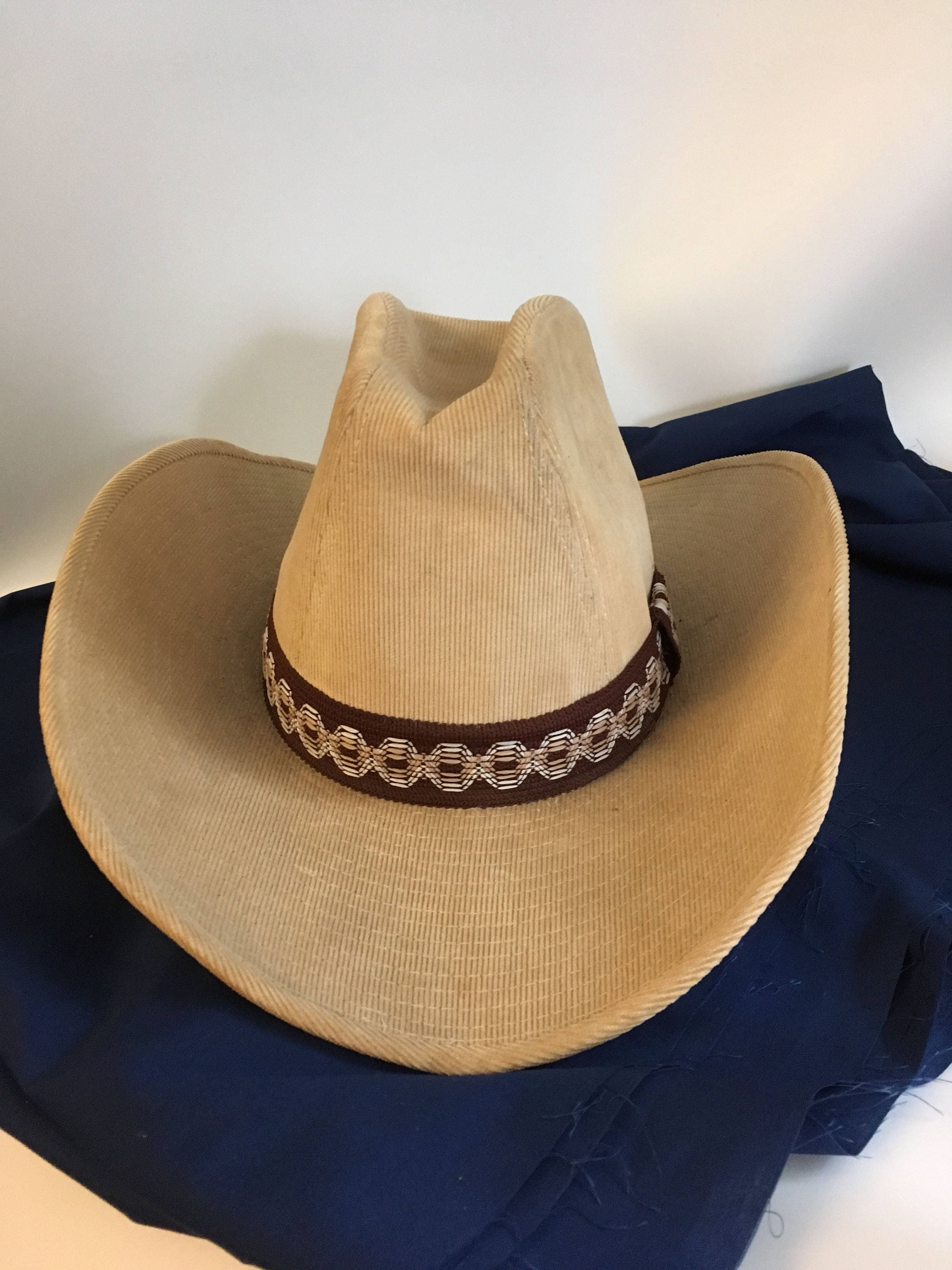 Vintage Dorfman Pacific Co Inc STUDS! Corduroy Cowboy hat Vintage Corduroy Cowboy Hat, Dorfman Pacific, Size Small  main image 4