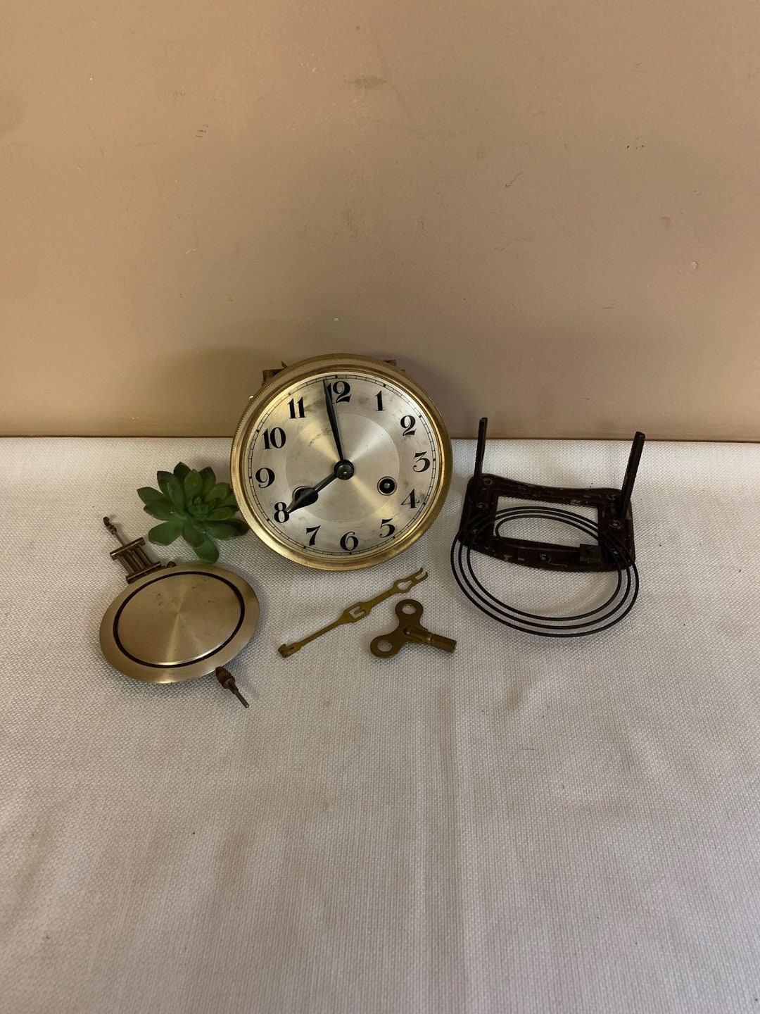 Wall Clock Parts, Vintage Pendulum Clock Chime Pieces to Reuse or