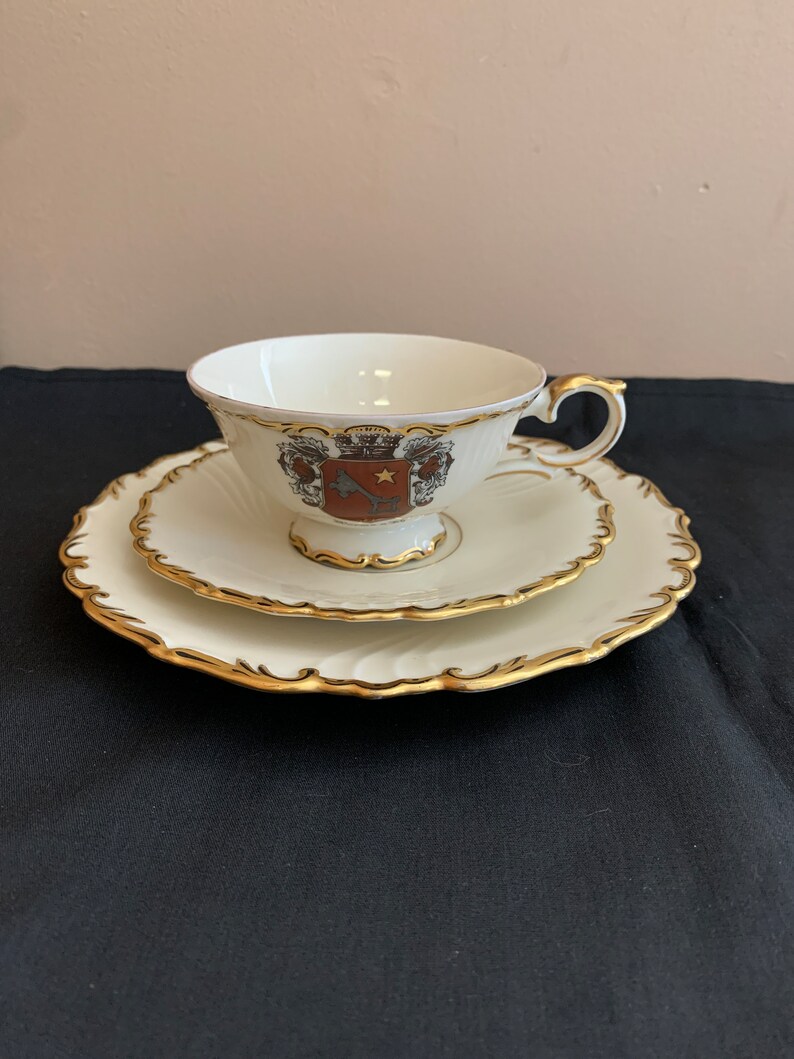 Vintage Footed Cup and Saucer Gold Rimmed White Tea Cup Etsy