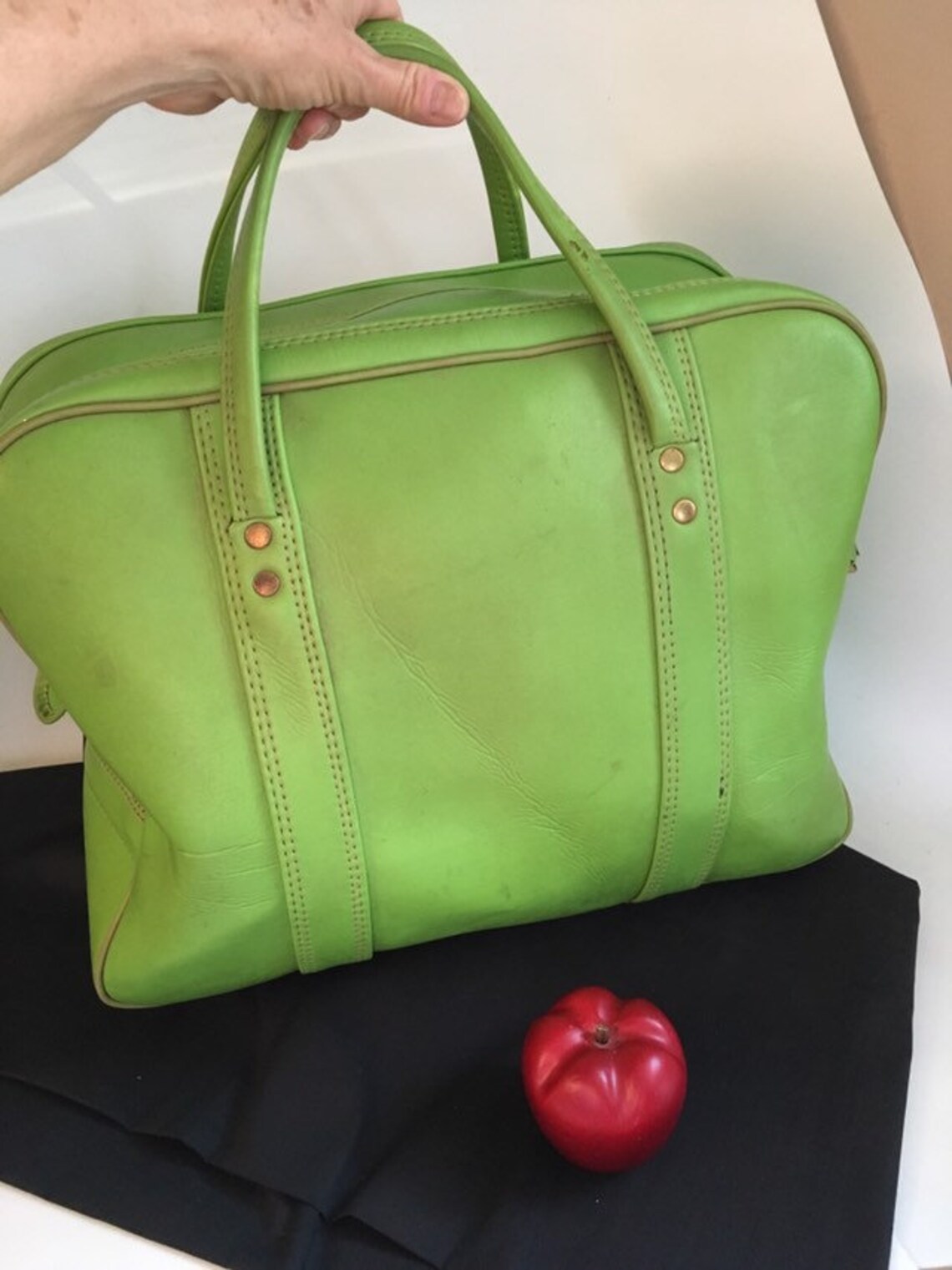 Vintage Carry on Luggage Soft Side Lime Green travel bagMod Etsy