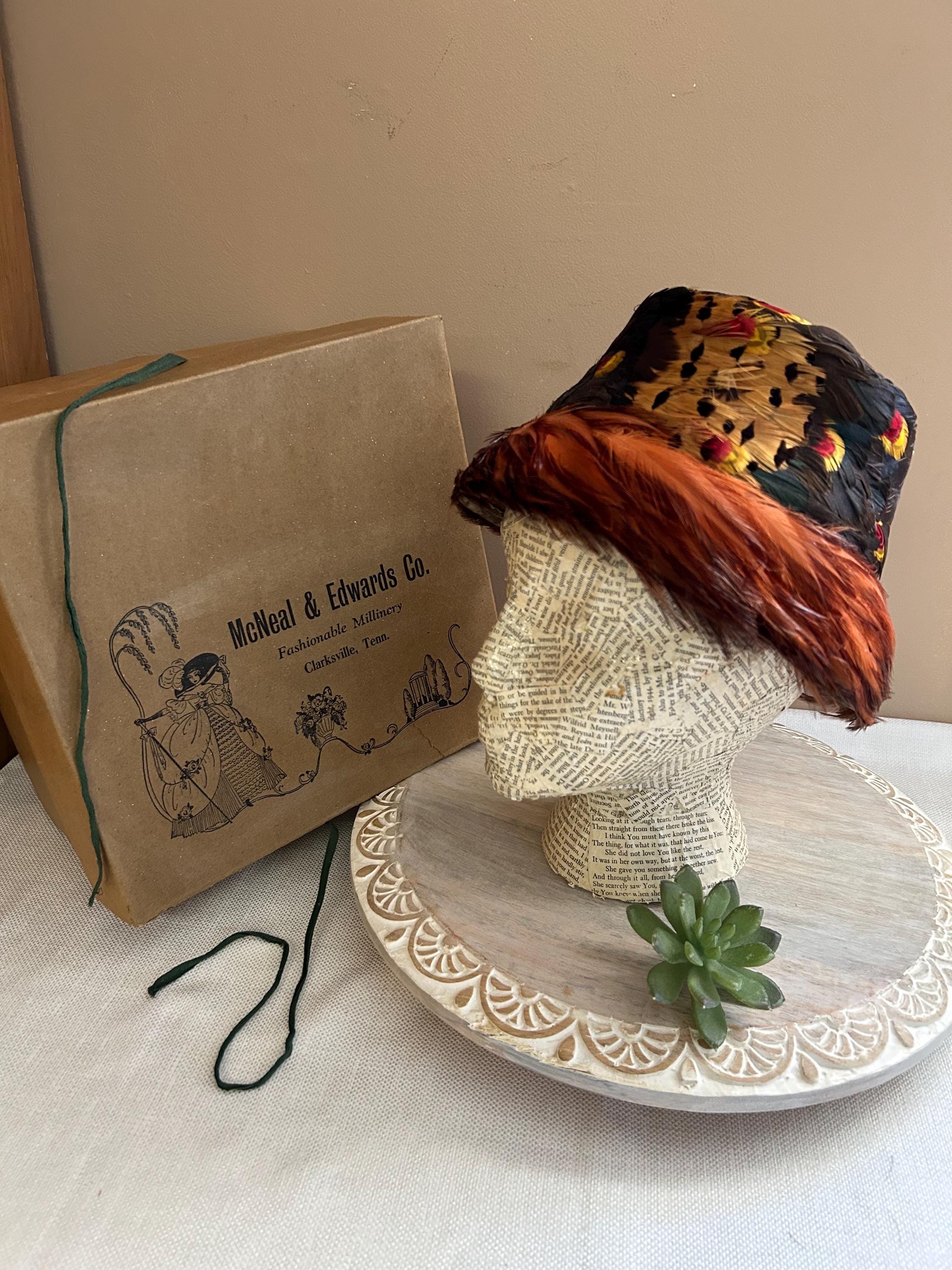 Vintage Feather Hat, MCM Women display picture 1