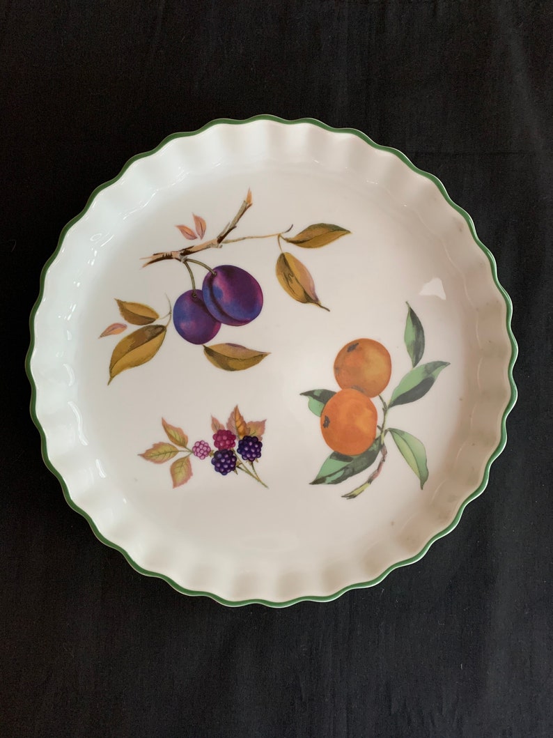 Vintage Evesham Vale Quiche Dish China Pie Plate Ceramic Etsy