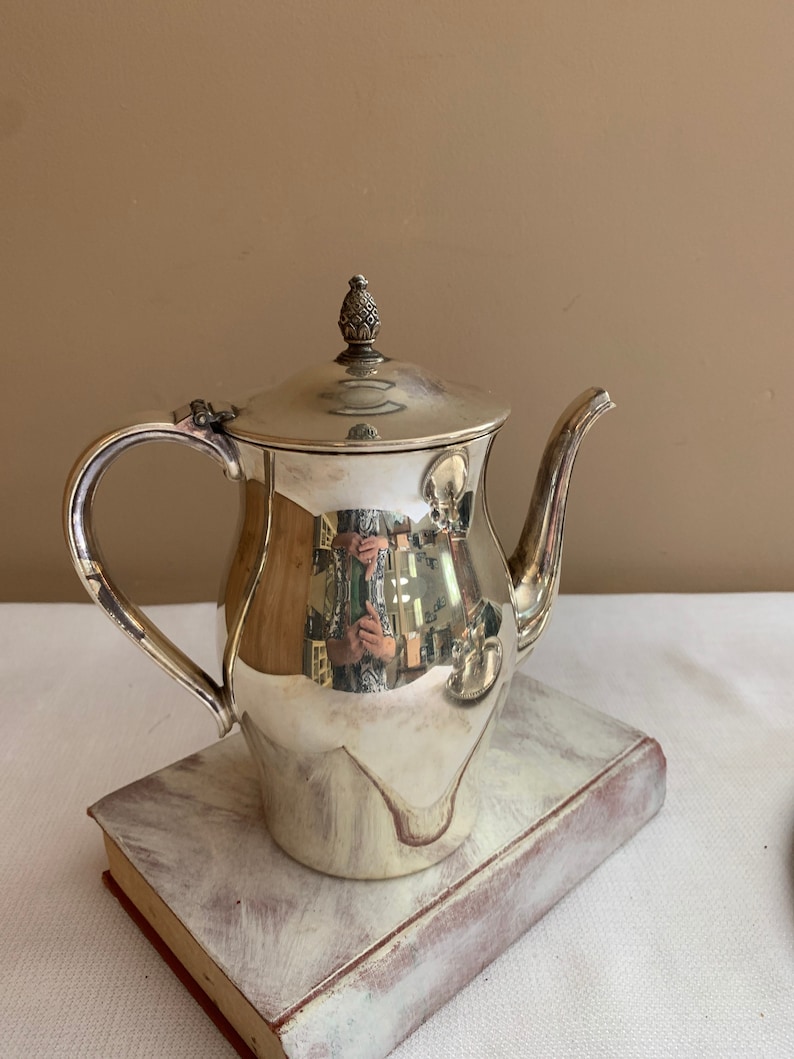 Vintage Silver Plated Coffee Service, Paul Revere Style, Wedding Decor image 2