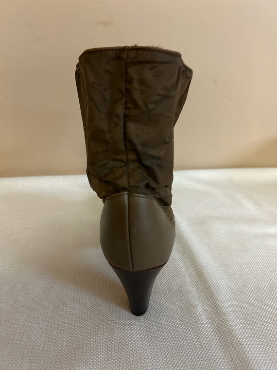Vintage Winter Snow Boots, Cone Heel Waterproof C… - image 3