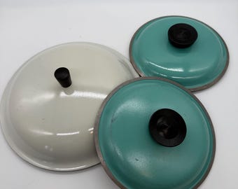 Tapa de repuesto para utensilios de cocina de aluminio Vintage Club, azul, turquesa, blanco