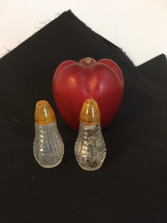 Vintage Salt and Pepper Shakers Tiny Celluloid Individual Etsy