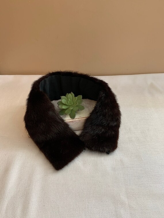 Vintage Mink Fur Collar Detachable Thick Warm