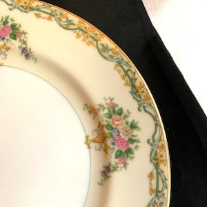 Vintage Noritake Plate or Cup, Arvana China Dinner Plate, Cups,Gold Urn and Green Pattern, Gold Rimmed China, Replacement China, Mix & Match