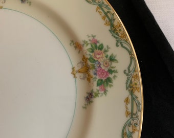 Vintage Noritake Plate or Cup, Arvana China Dinner Plate,Cups,Gold Urn and Green Pattern,Gold Rimmed China, Replacement China, Mix and Match