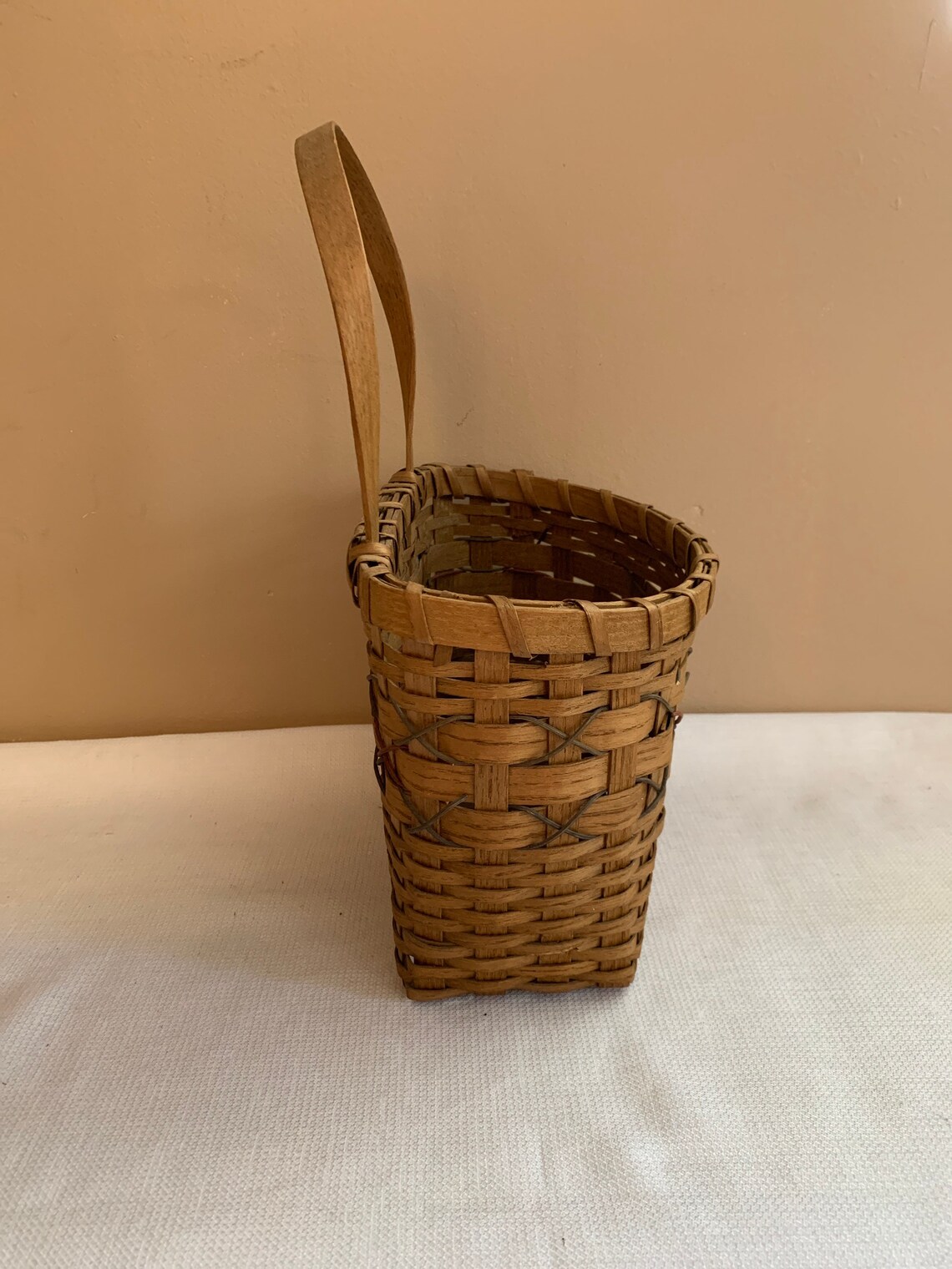 Woven Hanging BasketVintage Wall Pocket Hanging Mail Basket Etsy