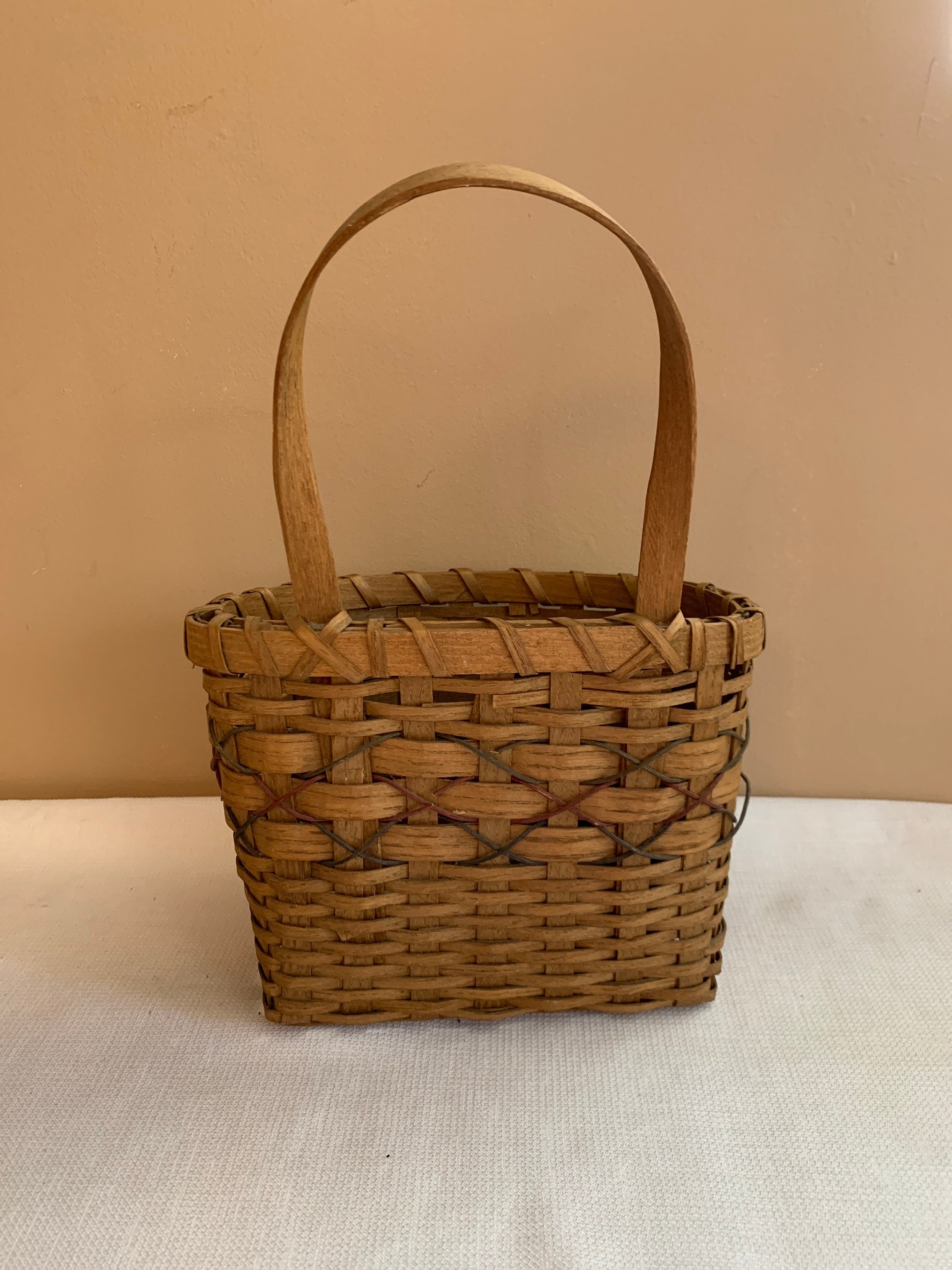 Woven Hanging BasketVintage Wall Pocket Hanging Mail Basket Etsy