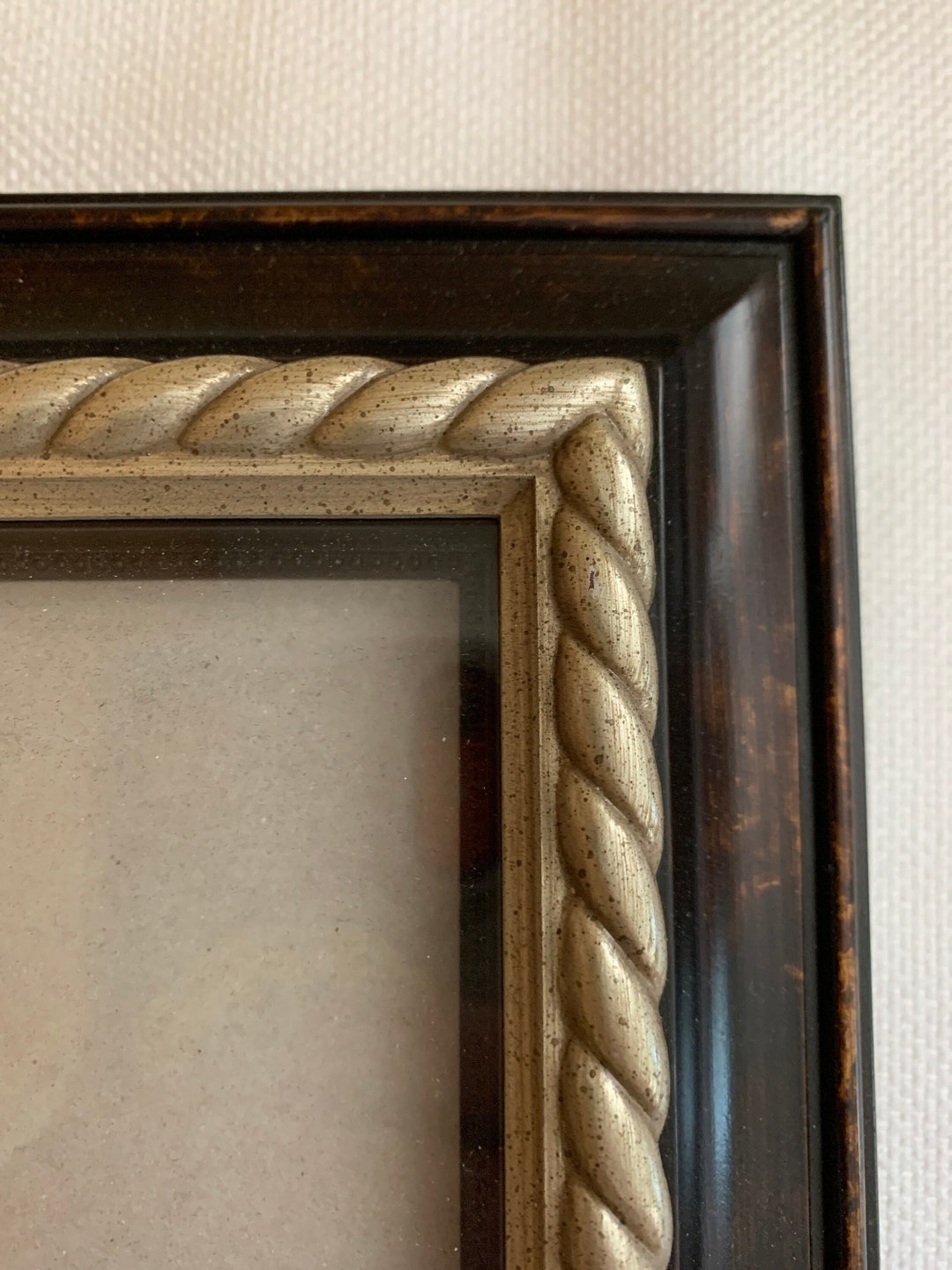 Silver Rope Frame, Vintage Picture Frame With Detail, Table or Gallery ...
