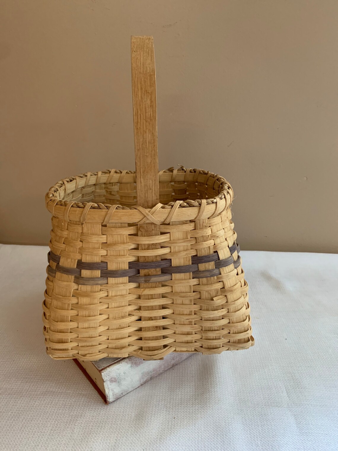 Square Egg Basket Vintage Woven Wicker Egg Gathering Basket Etsy