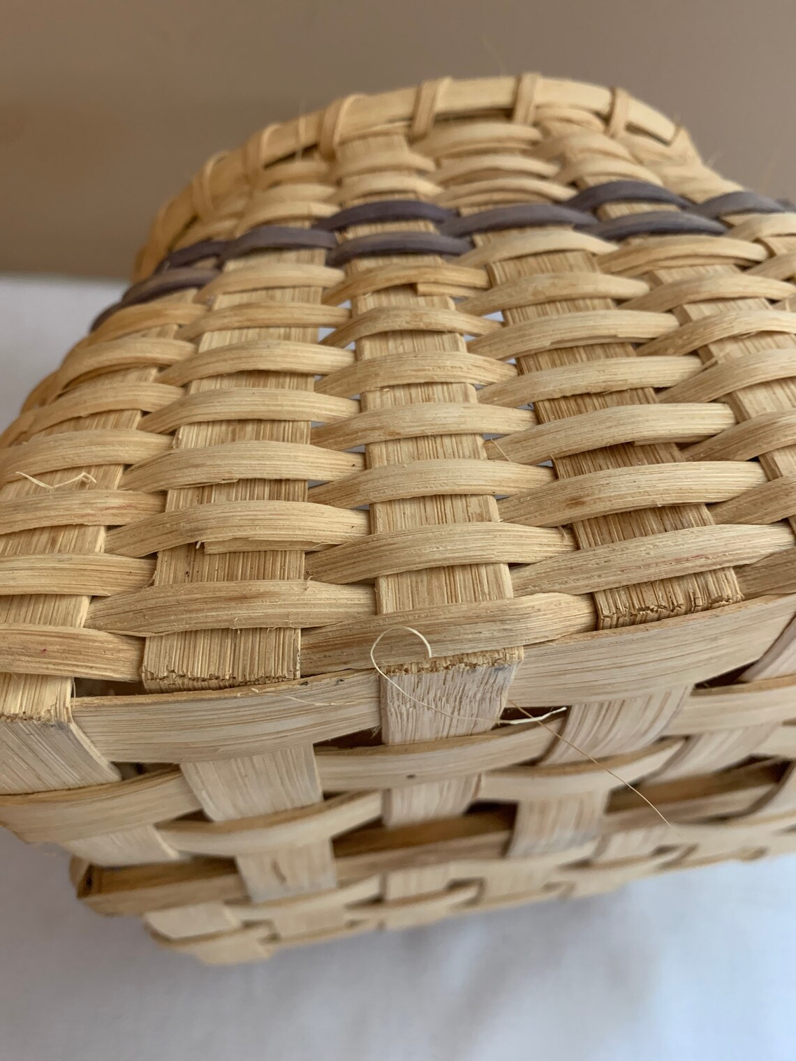 Square Egg Basket Vintage Woven Wicker Egg Gathering Basket Etsy