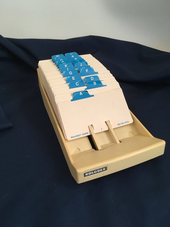 Vintage Rolodex File Plastic Business Card File Card Box Etsy