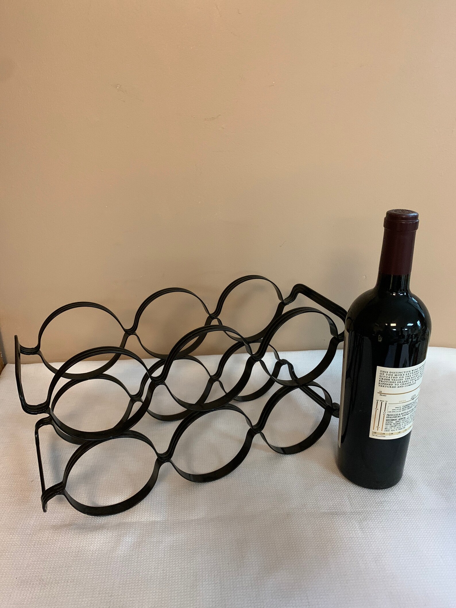 Black Wine Rack Vintage Wine Bottle Rack 6 or 8 Bottle Wine Etsy
