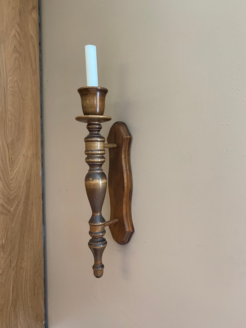 Wood Candle 40% OFF Cheap Sale Sconce Fashion Vintage Turned Wall