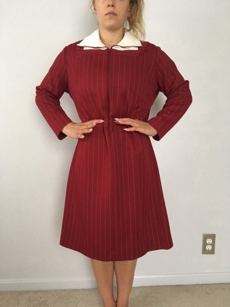 maroon shift dress