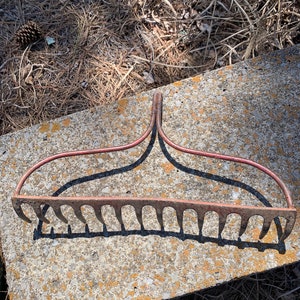 Rustic Rake Head, Rusty Garden Tool, Farmhouse Decor, Rustic Cabin ...