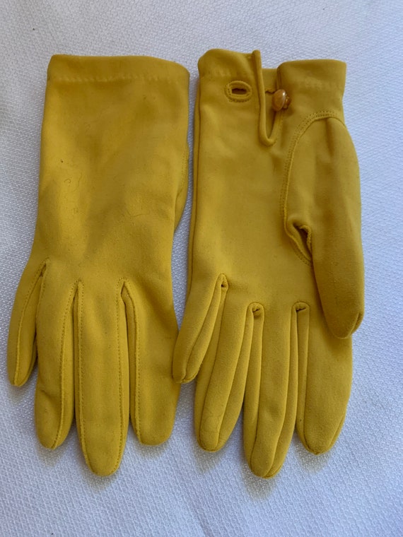 Vintage Short Colored Gloves, Fownes Cobalt Blue … - image 8