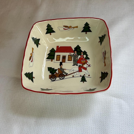 Christmas Mason ボウル　4枚セット village Christmas Mason’s Village eBay | sale for 食器