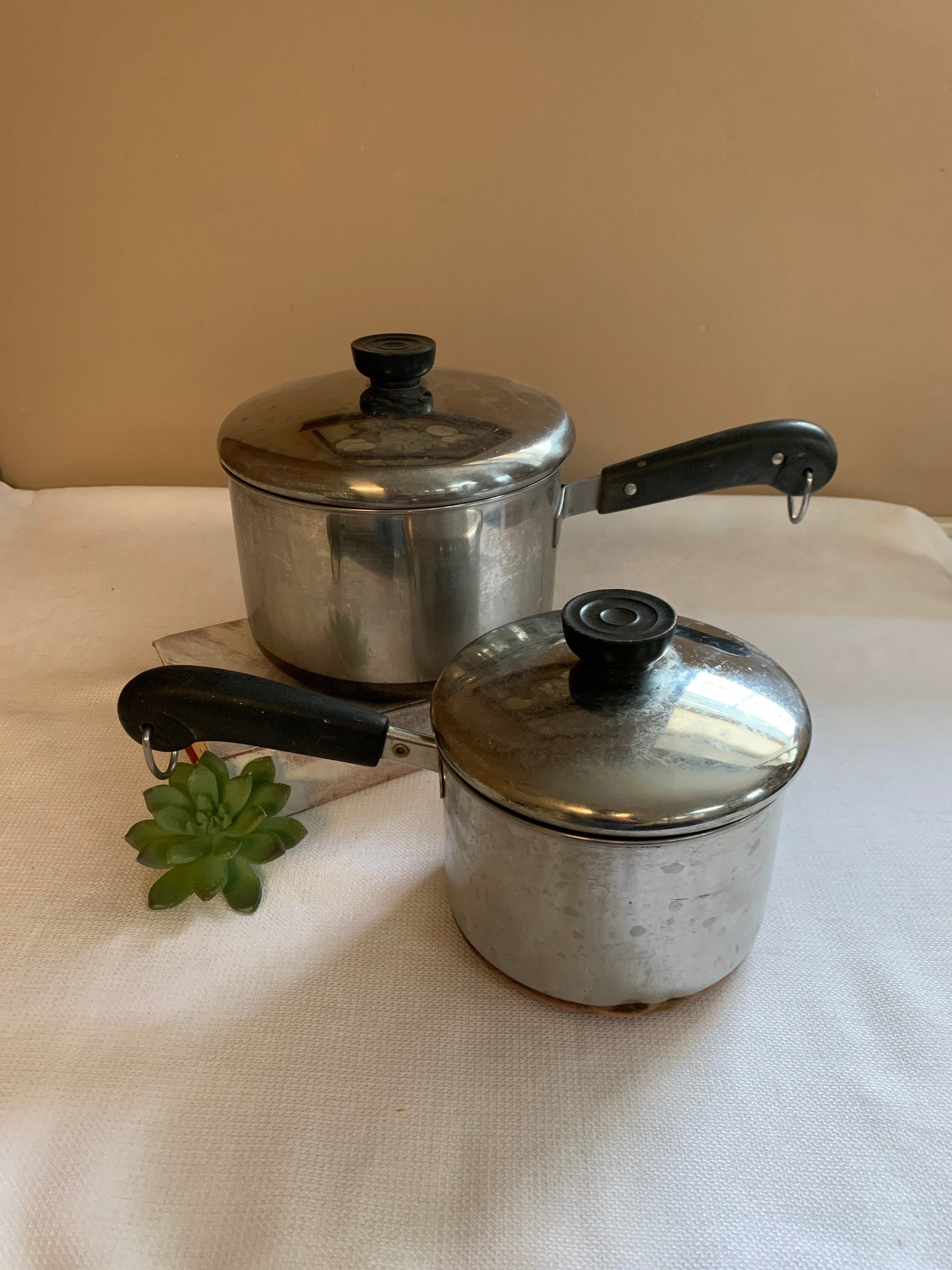 Revere Ware Childs Cook Set, Bakelite Handles, Copper Clad Bottoms, 11 Pc  Play Set, Toy Kitchen Cookware, Beautiful Cond, Vntg 