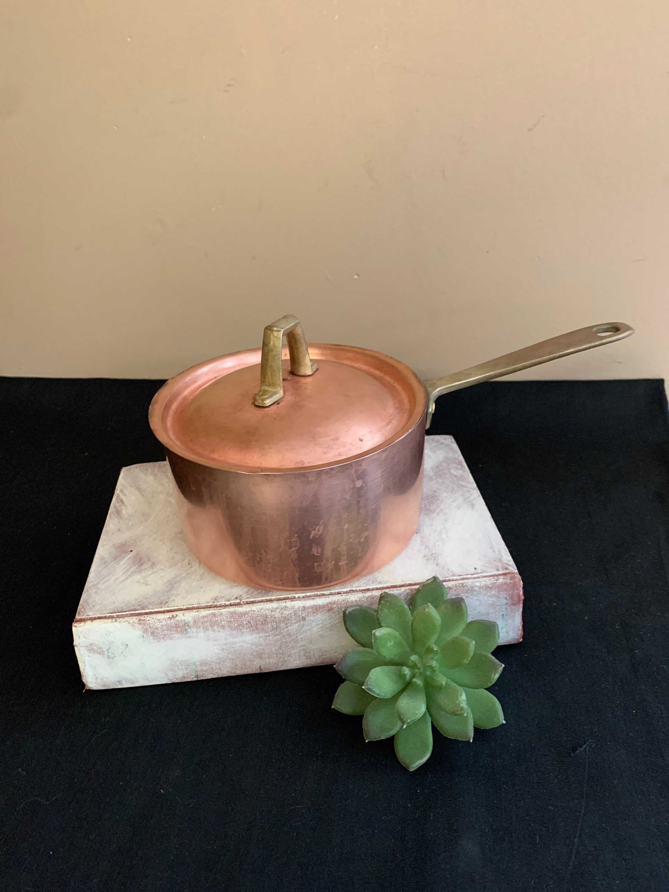 Vintage Long Handles Hammered Copper Butter Melter, French Kitchen Copper Butter  Melter, Country Kitchen Utensil, Hammered Copper Melter 