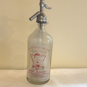 Vintage Seltzer Bottle: Corona Bottling Co. Bar Decor