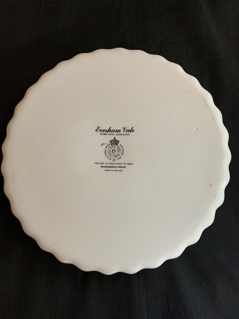 Vintage Evesham Vale Quiche Dish China Pie Plate Ceramic Etsy