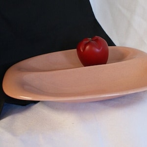 Mid Century Divided Dish, Vintage Coral Pink Serving Bowl, Russel Wright American Modern Pottery, Relish Dish, Gift for Mother