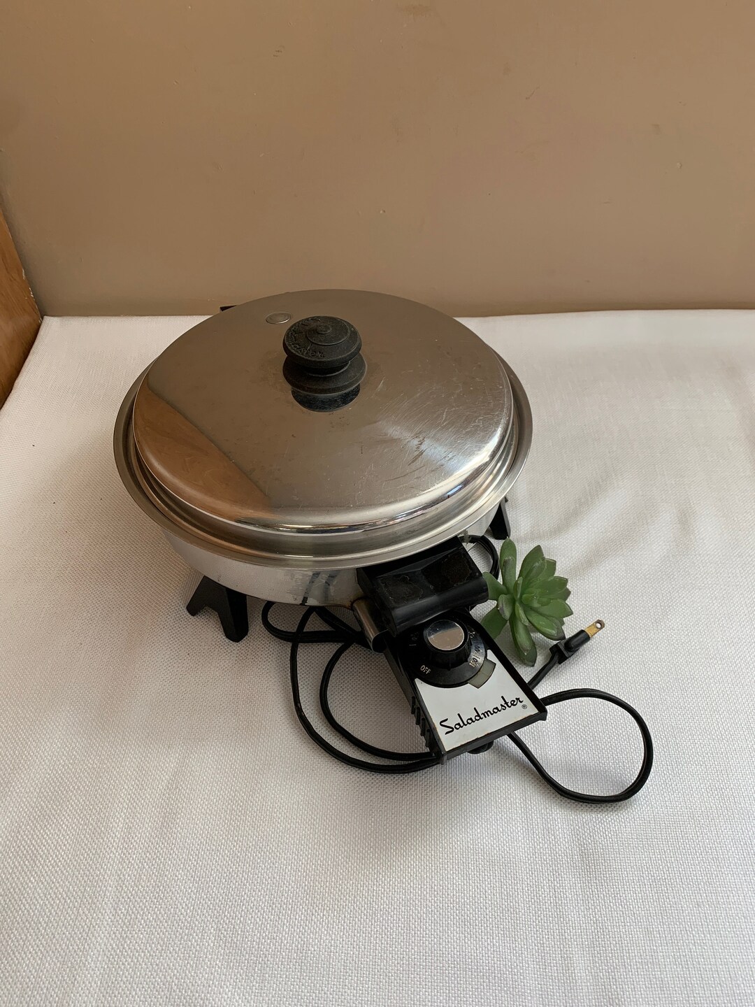 Vintage Electric Skillet Saladmaster 7817 Round 10 Footed Etsy