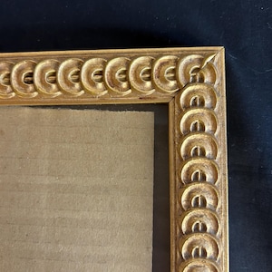 Gold Carved Frame, Vintage Pattern Wood Picture Frame, Wall or Table Gallery, 3.5 x 5.5 Opening, Regal Decor, Gift for Mother or Friend