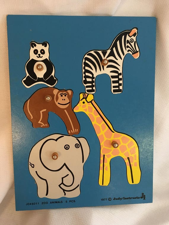 Zoo Animal Slide Puzzle Games - Set Of 12 Plastic Brain Teaser Toys For Kids Party Favors