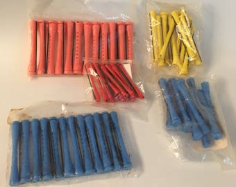 Perm Curler Rods,Vintage NOS Permanent Wave Rods, 5 doz Swivel Curlers, Beauty Shop Supply, Hair Salon Supply, Bulk perm Rods, Free Shipping