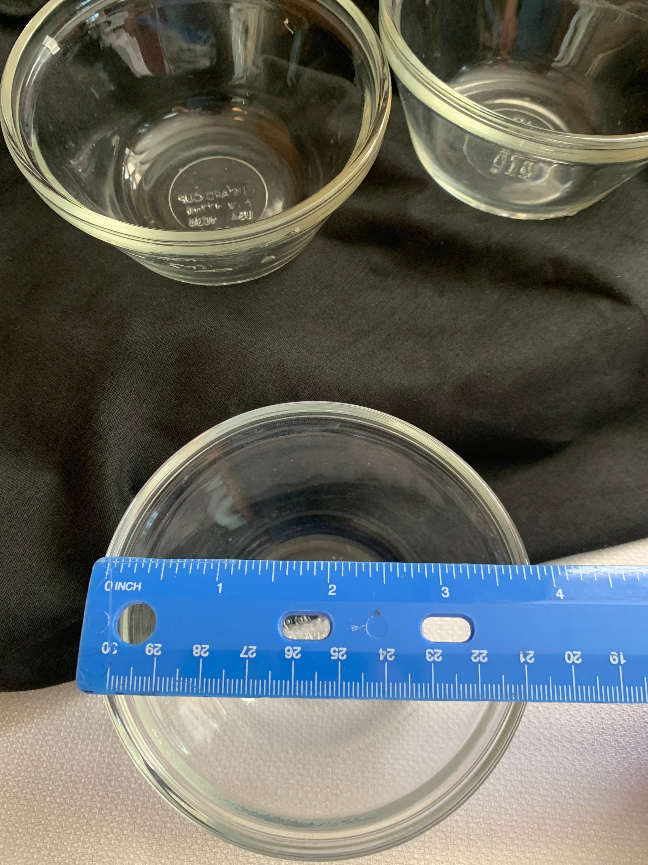 Vintage Glass Dish Set of 4 Clear 6 Ounce Glass Cooking Etsy Singapore