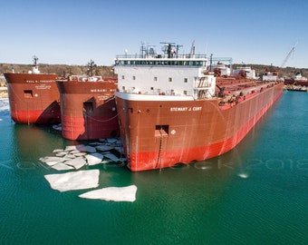 Footer Row - 3 1000' Great Lakes Bulk Carrying Freighters