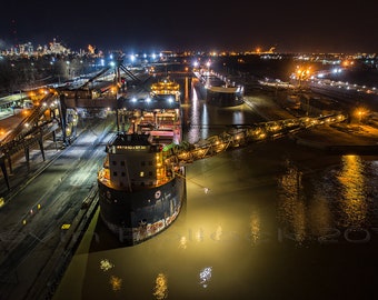 Great Lakes Coal Ships Loading In Toledo